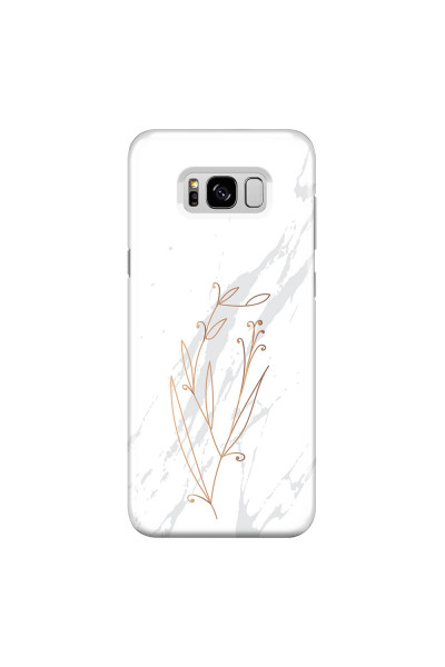 SAMSUNG - Galaxy S8 - 3D Snap Case - White Marble Flowers