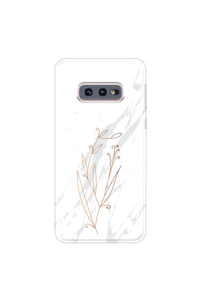 SAMSUNG - Galaxy S10e - Soft Clear Case - White Marble Flowers