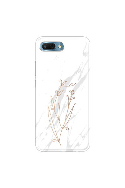HONOR - Honor 10 - Soft Clear Case - White Marble Flowers