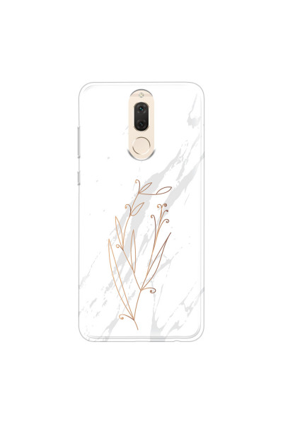 HUAWEI - Mate 10 lite - Soft Clear Case - White Marble Flowers