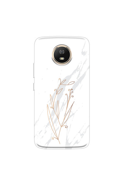 MOTOROLA by LENOVO - Moto G5s - Soft Clear Case - White Marble Flowers