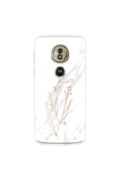 MOTOROLA by LENOVO - Moto G6 Play - Soft Clear Case - White Marble Flowers