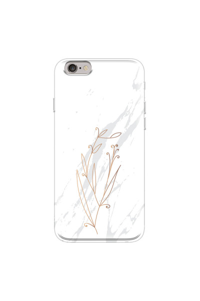 APPLE - iPhone 6S Plus - Soft Clear Case - White Marble Flowers