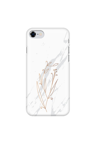 APPLE - iPhone 8 - 3D Snap Case - White Marble Flowers