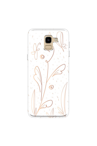 SAMSUNG - Galaxy J6 2018 - Soft Clear Case - Flowers In Style