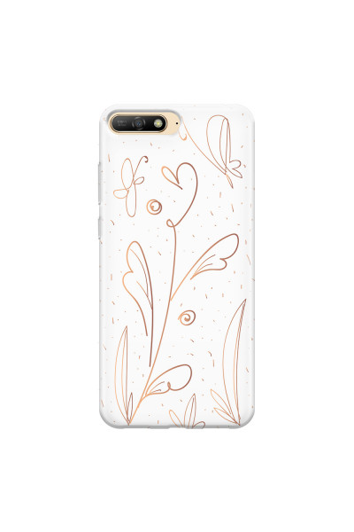 HUAWEI - Y6 2018 - Soft Clear Case - Flowers In Style