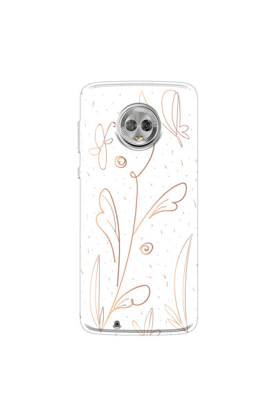 MOTOROLA by LENOVO - Moto G6 - Soft Clear Case - Flowers In Style