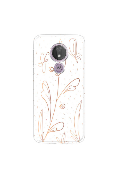 MOTOROLA by LENOVO - Moto G7 Power - Soft Clear Case - Flowers In Style