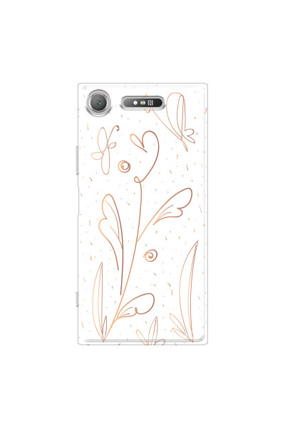 SONY - Sony Xperia XZ1 - Soft Clear Case - Flowers In Style