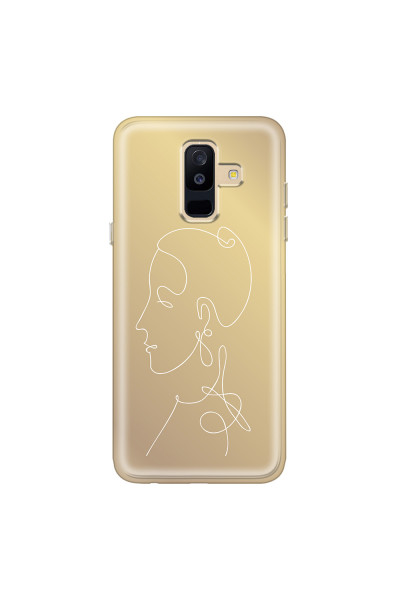 SAMSUNG - Galaxy A6 Plus 2018 - Soft Clear Case - Golden Lady
