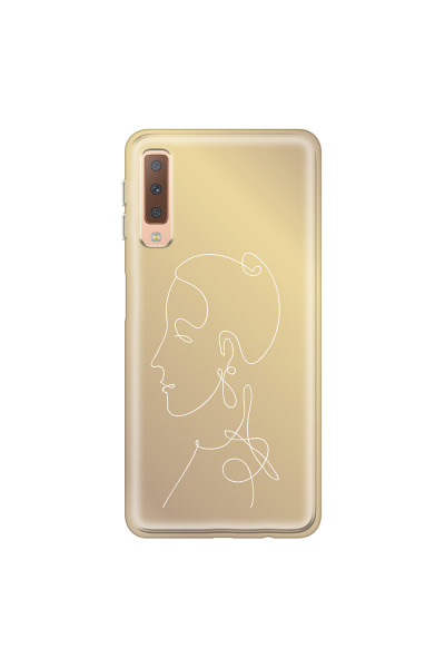 SAMSUNG - Galaxy A7 2018 - Soft Clear Case - Golden Lady