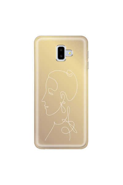 SAMSUNG - Galaxy J6 Plus 2018 - Soft Clear Case - Golden Lady