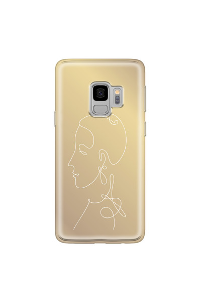 SAMSUNG - Galaxy S9 - Soft Clear Case - Golden Lady