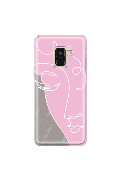 SAMSUNG - Galaxy A8 - Soft Clear Case - Miss Pink
