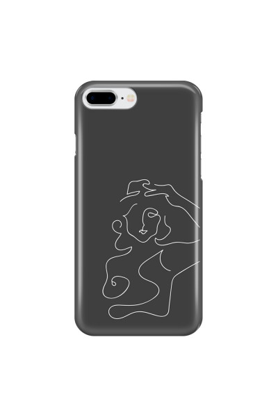 APPLE - iPhone 8 Plus - 3D Snap Case - Grey Silhouette