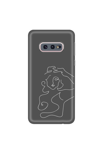 SAMSUNG - Galaxy S10e - Soft Clear Case - Grey Silhouette