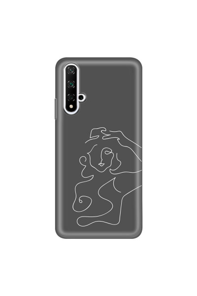 HONOR - Honor 20 - Soft Clear Case - Grey Silhouette