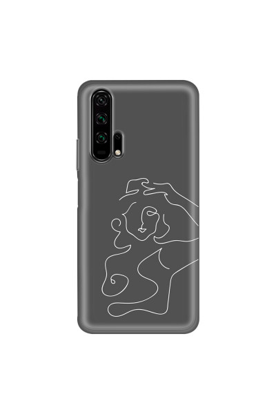 HONOR - Honor 20 Pro - Soft Clear Case - Grey Silhouette