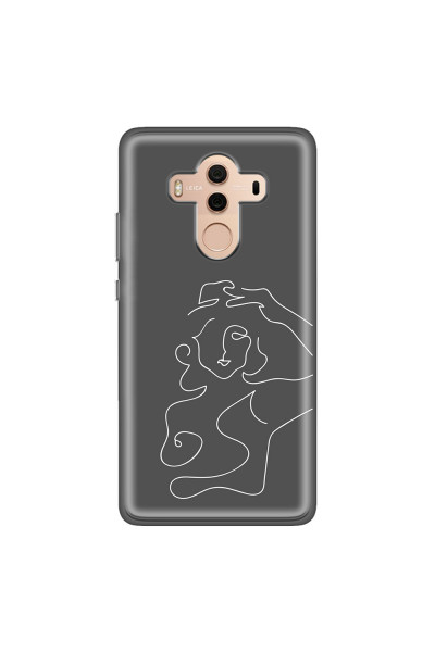 HUAWEI - Mate 10 Pro - Soft Clear Case - Grey Silhouette