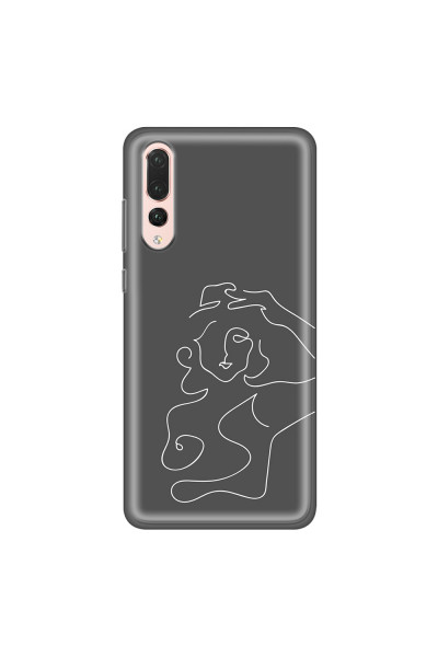 HUAWEI - P20 Pro - Soft Clear Case - Grey Silhouette