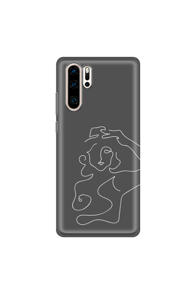 HUAWEI - P30 Pro - Soft Clear Case - Grey Silhouette