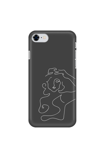 APPLE - iPhone 8 - 3D Snap Case - Grey Silhouette