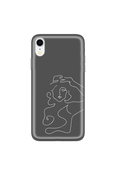 APPLE - iPhone XR - Soft Clear Case - Grey Silhouette