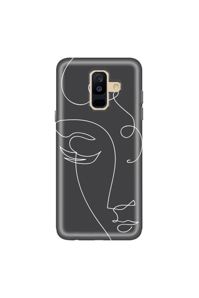 SAMSUNG - Galaxy A6 Plus 2018 - Soft Clear Case - Light Portrait in Picasso Style