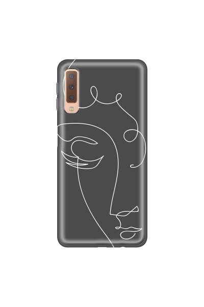 SAMSUNG - Galaxy A7 2018 - Soft Clear Case - Light Portrait in Picasso Style