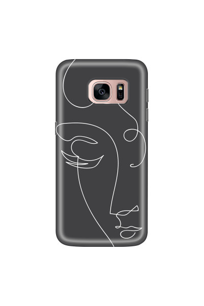 SAMSUNG - Galaxy S7 - Soft Clear Case - Light Portrait in Picasso Style