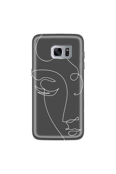 SAMSUNG - Galaxy S7 Edge - Soft Clear Case - Light Portrait in Picasso Style
