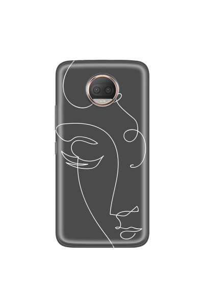 MOTOROLA by LENOVO - Moto G5s Plus - Soft Clear Case - Light Portrait in Picasso Style