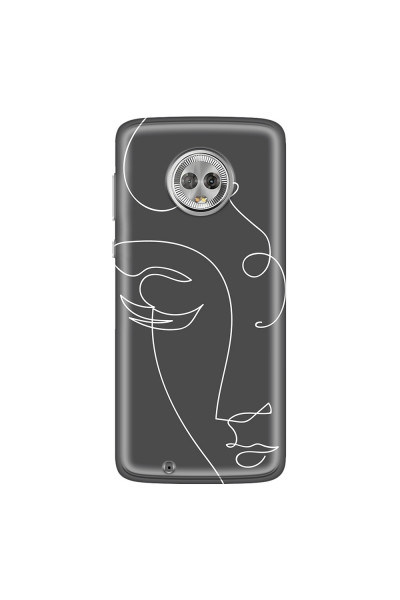 MOTOROLA by LENOVO - Moto G6 - Soft Clear Case - Light Portrait in Picasso Style