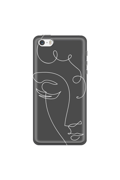 APPLE - iPhone 5S/SE - Soft Clear Case - Light Portrait in Picasso Style