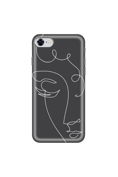 APPLE - iPhone 8 - Soft Clear Case - Light Portrait in Picasso Style