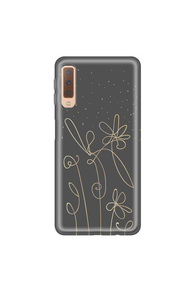 SAMSUNG - Galaxy A7 2018 - Soft Clear Case - Midnight Flowers
