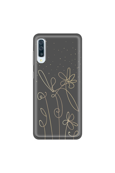 SAMSUNG - Galaxy A70 - Soft Clear Case - Midnight Flowers