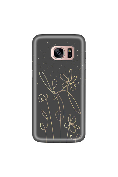SAMSUNG - Galaxy S7 - Soft Clear Case - Midnight Flowers