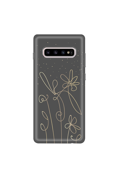 SAMSUNG - Galaxy S10 - Soft Clear Case - Midnight Flowers