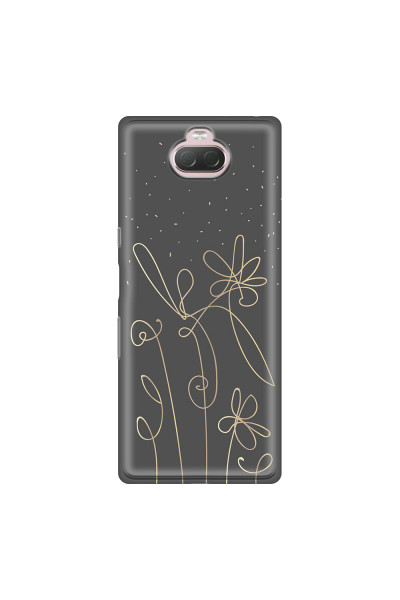 SONY - Sony Xperia 10 - Soft Clear Case - Midnight Flowers