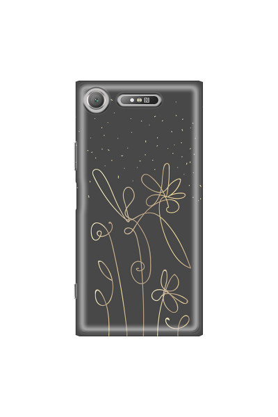 SONY - Sony Xperia XZ1 - Soft Clear Case - Midnight Flowers