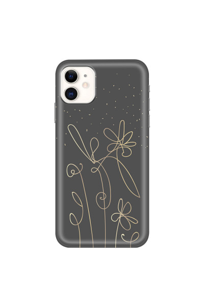 APPLE - iPhone 11 - Soft Clear Case - Midnight Flowers