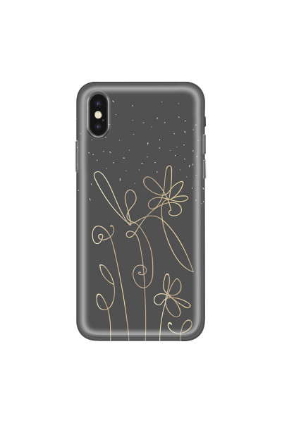 APPLE - iPhone XS - Soft Clear Case - Midnight Flowers