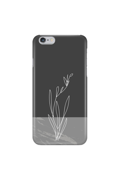 APPLE - iPhone 6S - 3D Snap Case - Dark Grey Marble Flower