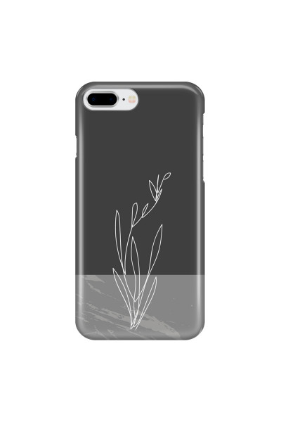 APPLE - iPhone 7 Plus - 3D Snap Case - Dark Grey Marble Flower
