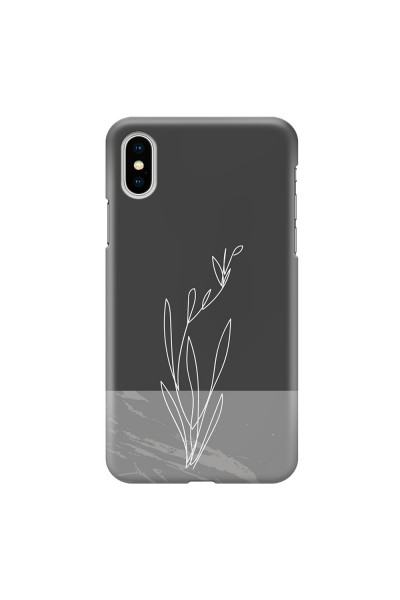 APPLE - iPhone XS Max - 3D Snap Case - Dark Grey Marble Flower