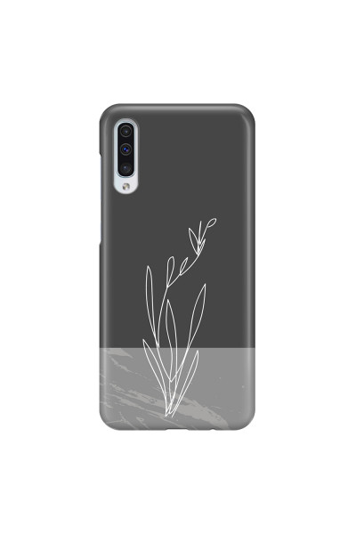 SAMSUNG - Galaxy A70 - 3D Snap Case - Dark Grey Marble Flower