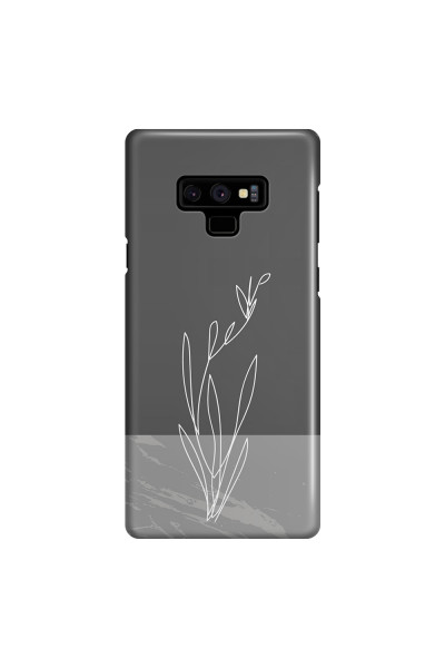 SAMSUNG - Galaxy Note 9 - 3D Snap Case - Dark Grey Marble Flower