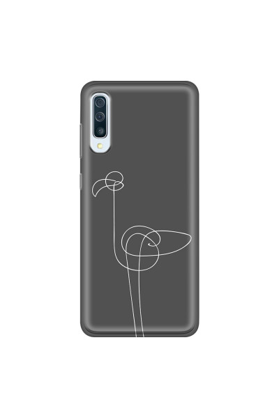 SAMSUNG - Galaxy A50 - Soft Clear Case - Flamingo Drawing