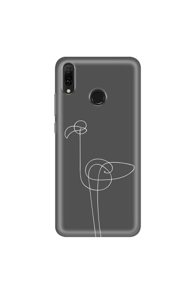 HUAWEI - Y9 2019 - Soft Clear Case - Flamingo Drawing